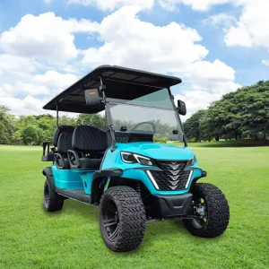 4 Seater Battery Powered Electric Golf Cart CE Certified 60V Front Disc Brakes Steel Frame 12″ Tires 5 7h Charge 70 90km Range