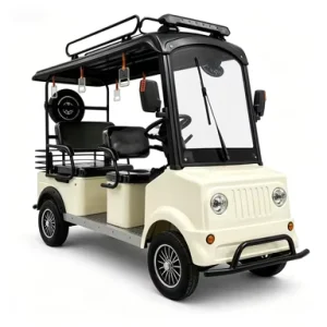 4 Seater Electric Golf Buggy CE Certified 60V 50km Long Range Sunshade Canopy for Golf Course Resort