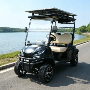 4 Seater Electric Golf Cart Customizable Body Color Extra Rear Cargo Box Road Street Legal Lithium Battery