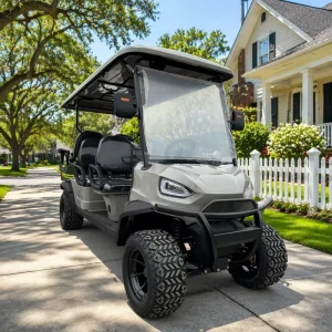 4 Seater Electric Golf Cart Off Road LSV with LED Headlights All Terrain Tires Independent Suspension for Community Neighborhood