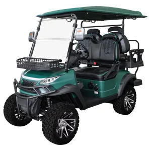 4 Seater Luxury Leather Seat Electric Golf Cart with Lithium Battery