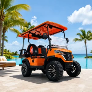 4 Seater Off-road Gasoline Golf Cart Durable Steel Frame & ABS Body Custom Colors Gas Golf Carts for Sale