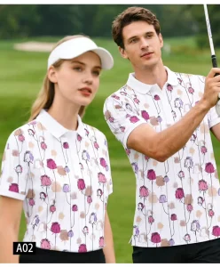 4 Way Stretch Fabric Golf Clothes Moisture Wicking Quick Dry Performance Unisex Golf Polo Shirts