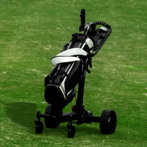 4 Wheel 10 Inch Electric Golf Cart Trolley Easy Folding Follow Me Golf Bag Holder Remote Control Made Aluminium