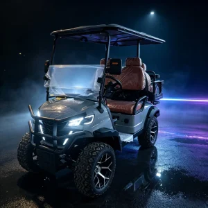 4 Wheel Electric Golf Cart 4 Seater with Bull Bar LED Light Off Road Battery Buggy Big Tires for Golf Course Hotel