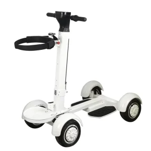 4 Wheel Golf Electric Folding Off road Lawn Court Travel Scooter Golf Skate Caddy Golf Cart Scooter Electric Trolley