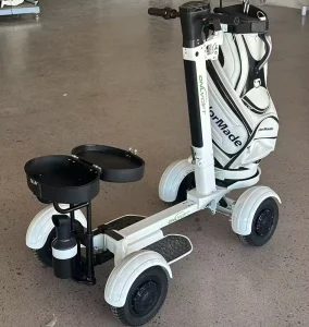 4-Wheel Golf Push Cart Trolley with Foot Brake & Umbrella Holder