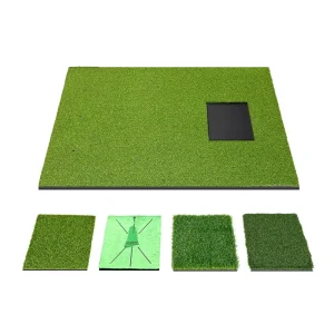 4 in 1 Multifunctional Golf Practice Mats with 4 Individual Turfs for Interchange Golf Training Mat