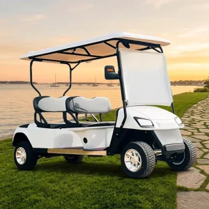 4-seater Electric Golf Cart with 3.5kW Motor 30-50km/h Speed White/Yellow/Gold/Green Color