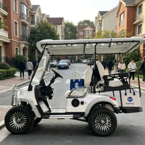 4+2 Seater Off Road Electric Golf Cart Street Legal 48V 5KW Lithium Battery 25MPH Vehicle