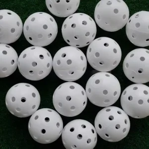 42mm PE Plastic 26 Hole Hollow Two piece 4g Color Mixed Golf Practice Balls Indoor Outdoor Training Lightweight Durable Kids