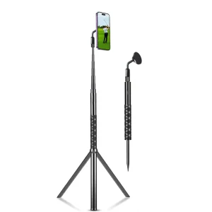 47″ 59″ Selfie Stick to Record Golf Swing Magnetic Phone Holder Golf Monopod for iPhone 17 12 Series Cameras with Ground Spike
