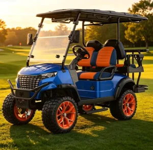 48V 4 seater Off Road Golf Cart with LED Lights and Rain Cover Electric Community Transport Cart