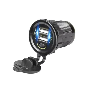 48V/60V/72V/100V Waterproof DC 36V to 108V Electric Vehicle Dual Usb Bicycle Phone Motorcycle Handlebars With Usb Charger