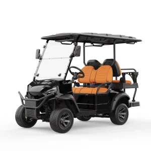 48V Electric Off Road Golf Cart 4 Seater with LED Lights and Rain Cover for Golf Course Resort Community Transport