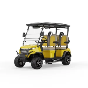 48V Electric Off Road Golf Cart 4 Seater with LED Lights and Rain Cover for Golf Course Resort Community Transport