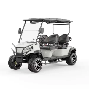 48V Electric Off Road Golf Cart 6 Seater with LED Lights & Rain Cover for Golf Course Resort & Community Transport