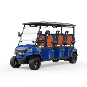 48V Electric Off Road Golf Cart 6 Seater with LED Lights and Rain Cover for Golf Course Resort Community Transport