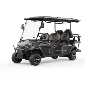 48V Electric Off Road Golf Cart 6 Seater with LED Lights and Rain Cover for Golf Course Resort and Community Transport