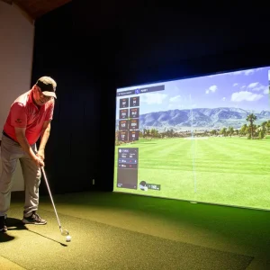 4K HD Projector for In-House Golf Simulator China Golf Simulator with Padded Wall