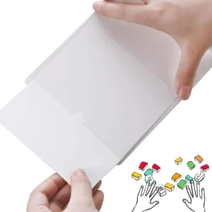 4Pcs Mahjong Card Protector Cover Holder Accessories 6 1/8″ X 4 3/4″ Plastic Clear Large Scorecard Cover Mahjong Sleeve Case