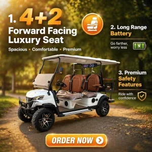 4×4 Utility Off Road Club Car 5-6 Seater Electric Golf Cart with Certification