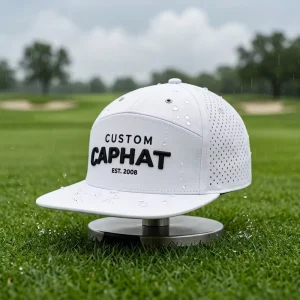 5 6Panel 3D Embroidery Hat Laser Hole Waterproof Quick Dry Cap Custom Logo Sport Baseball Cap Hip Hop Plain Snapback Cap for Men