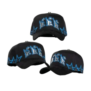 5 Panel Curved Brim Vintage Baseball Cap Breathable Waterproof Fabric Black Silver Copper