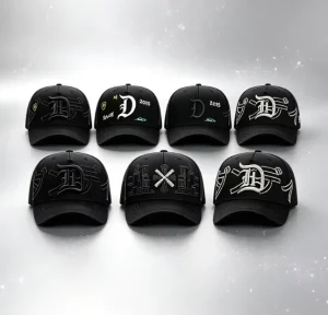 5 Panel G5 Gorras Baseball Caps Suede Wide Brim Hats with Striped and Rhinestone Embroidery Bulk Order