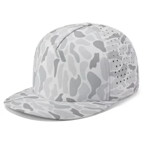 5 Panel Structured Leopard Print Baseball Cap Unisex Summer Laser Perforated Outdoor Breathable Baseball Cap