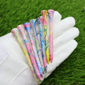 50pcs/Bag 83mm Durable Wooden Golf Tees Colorful and Practical Golf Accessories Golf Training Tee