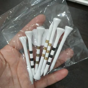 54mm Gold Tee Wooden Golf Tees 2 1 8 Inch in Stock Custom Logo Print Available