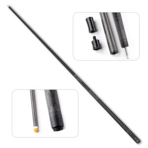 58″ Carbon Fiber Pool Cue 1 2 Jointed Pure Carbon Fiber Shaft 10 13mm Tip Billiard for 8ball&9ball Club Snooker Cue