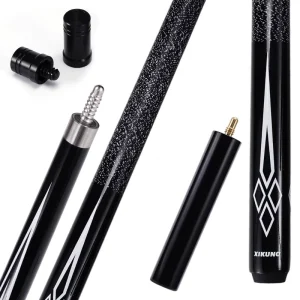 58 Inch 1 2 Split Carbon Fiber Pool Billiard Club Stainless Steel Joint 11.5mm Tip Durable Two Stage Design for Nine Ball