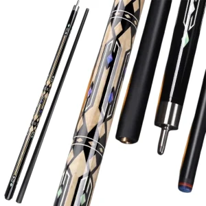 58 Professional Billiard Pool Cue Stick 12.5mm Tip Warp Resistant Tech Fiberglass Shaft Solid Wood Butt for Bar Club