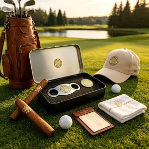 5In 1 Slim Perfect Cut Logo Sissor Japanese Cigar Cutter Japanese Round All Cuts With Logo Case Golf Ball Marker