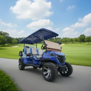 5kW Motor 72V Lithium Battery 6 Seater CE Certified 30-50Km/h Customizable Electric Golf Cart for Golf Courses and Scenic Areas