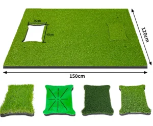 5×4 FT Golf Mat Golf Hitting Practice Mat with EVA Backing Golf Putting Green Mat Golf Training Equipment Indoor and Outdoor