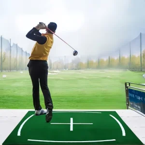 5x5ft Golf Mat Indoor Outdoor 3D Golf Practice Mat Training Aids Golf Driving Range Hitting Mat