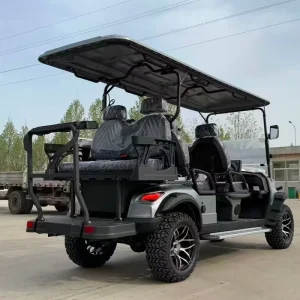 6 Electric Lithium Battery 60V AC Motor 4 Seat Golf Cart with Heavy Duty Utility and LED Lights for Hotels Parks Resorts Farms