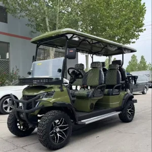 6 Electric Lithium Battery Golf Cart with 48V AC Motor Heavy Duty Utility and LED Lights for Hotel Park Resort Port