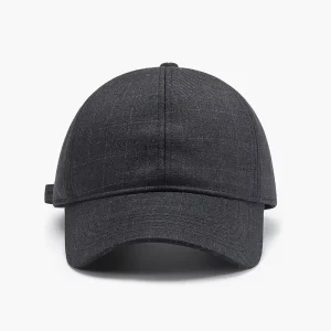 6 Panel Curved Brim Casual Outdoor Daily Wear Baseball Cap Vintage Check Pattern Dad Hat for Men Plaid Baseball Cap