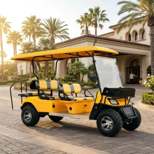 6 Person Electric Golf Cart 60V 100A Maintenance Free Colloidal Battery 80 100km Range Street Legal EEC DOT Certified