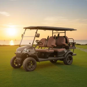 6 Seater Eco Friendly Electric Golf Cart with 30 50Km h Speed 90km Range Front Disc Brakes 14inch Tires