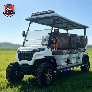 6 Seater Electric Golf Cart High End Custom All Terrain Tyres Audio Side Step Luxury Seats Resort Use Golf Course 72V CE Eec Dot
