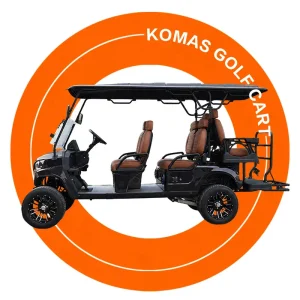 6 Seater Electric Golf Cart with Luxury Seats CE Certified off Road Tires 48V Battery 70-90km Range