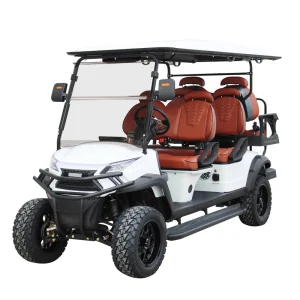6 Seater Luxury Golf Carts Utility Vehicle 4+2 Seat Sightseeing Bus Club Carts 48V 72V Electric Golf Buggy Hunting Cart
