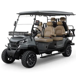 6 Seats Golf Cart Street Legal Lithium Battery Powered Golf Cart 4+2 Seater Passenger Electric Buggy Golf Carts