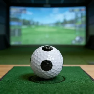 6-Sided Single Dot Rubber Golf Balls for Indoor Simulator Practice with Durable Dot Pattern Training Balls