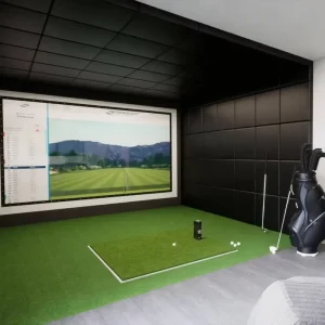 60*60CM Modern 3D Art Golf Simulator Leather Fabric Soft Cushion Wall Panel Gym Wall Padding & Wall Covering Anti Static PE Foam